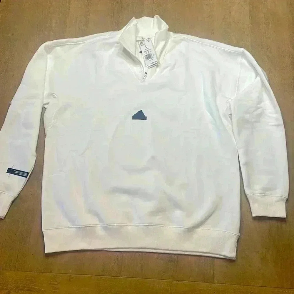 Adidas 1/2 zip sweatshirt size Large, NWT